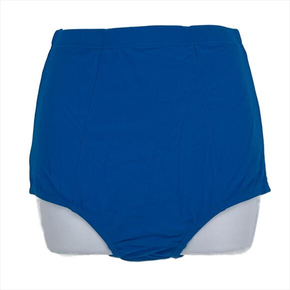 High Waisted Bikini Swimsuit Bottom in Blue Size Medium - Picture 3 of 4